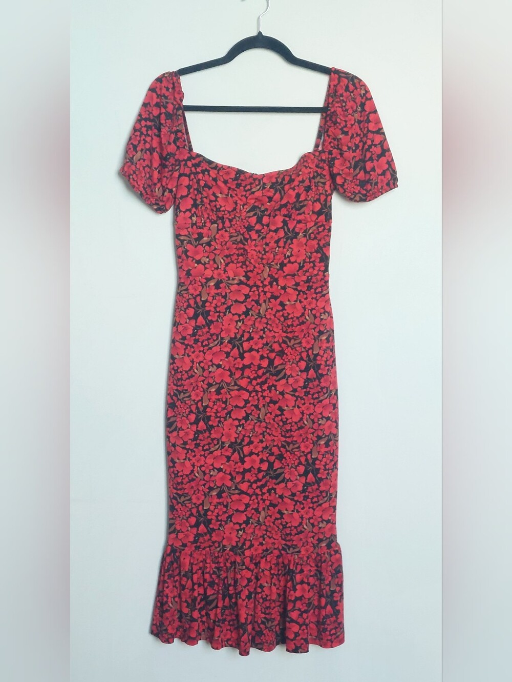 LAIT Collection Floral Puff Sleeve Dress – Size Small